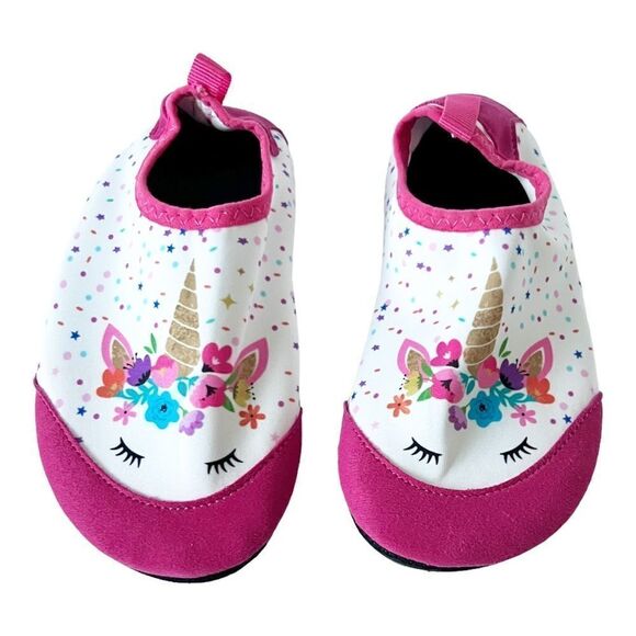 JOINFREE Girls Unicorn Print Swim Water Shoes - Picture 1 of 8